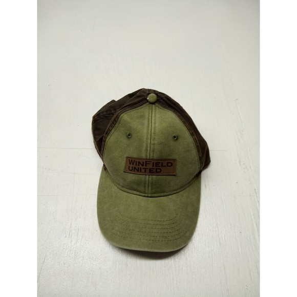 Winfield United Farm Agriculture Mesh Back Hat Cap Strapback Leather Patch - Picture 1 of 3